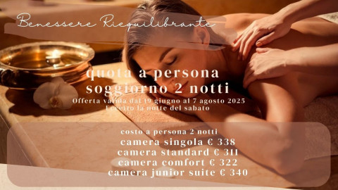 2025 hotel 2 mari benessere riequilibrante 2 notti IN38